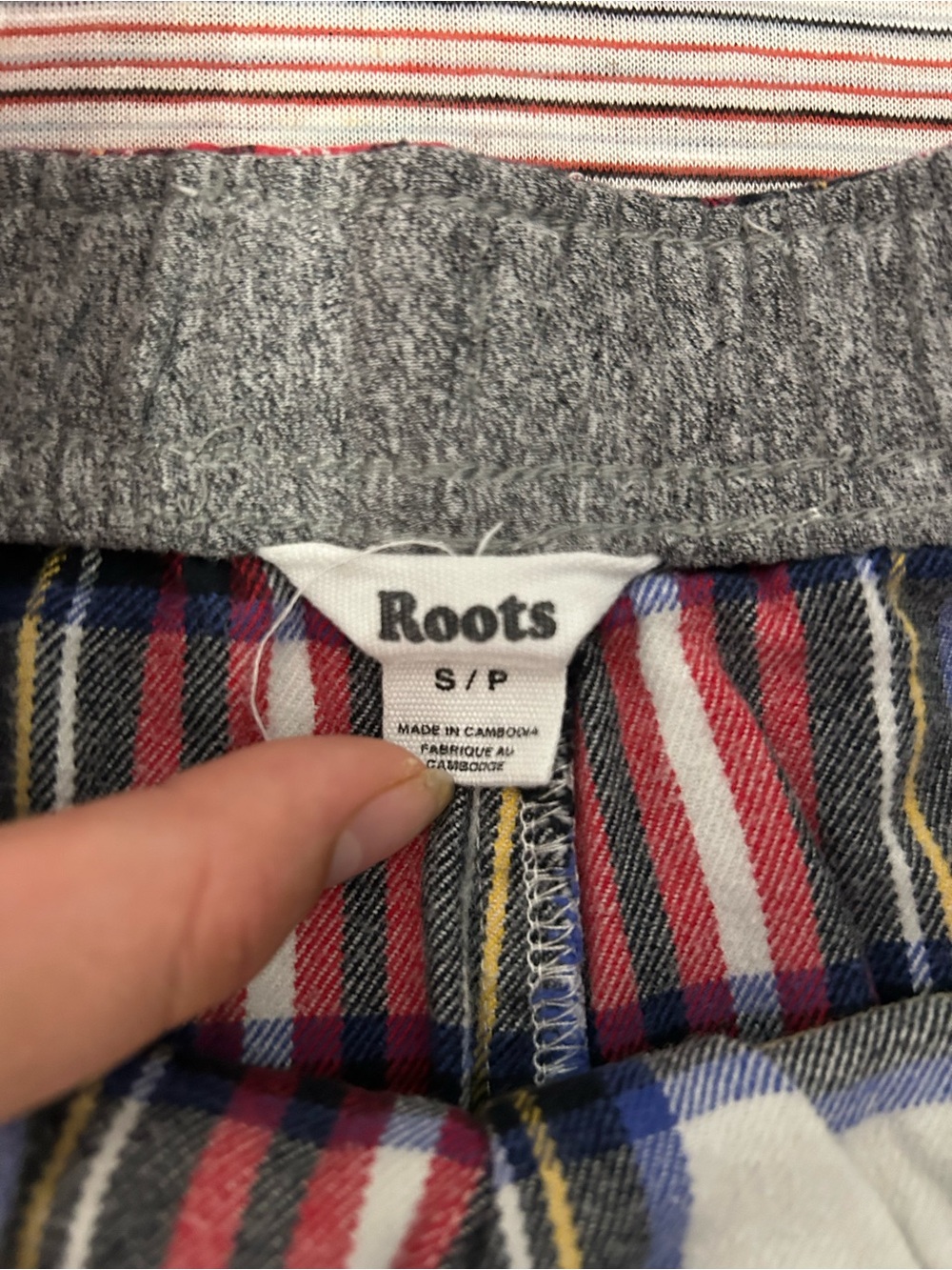 Roots Plaid Pajama Shorts in Red, Blue & Yellow